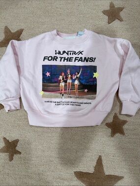 Zara Pink K-POP Demon Hunters Crewneck Sweatshirt